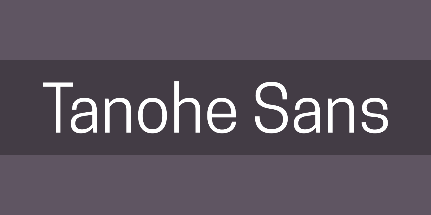 폰트 Tanohe Sans