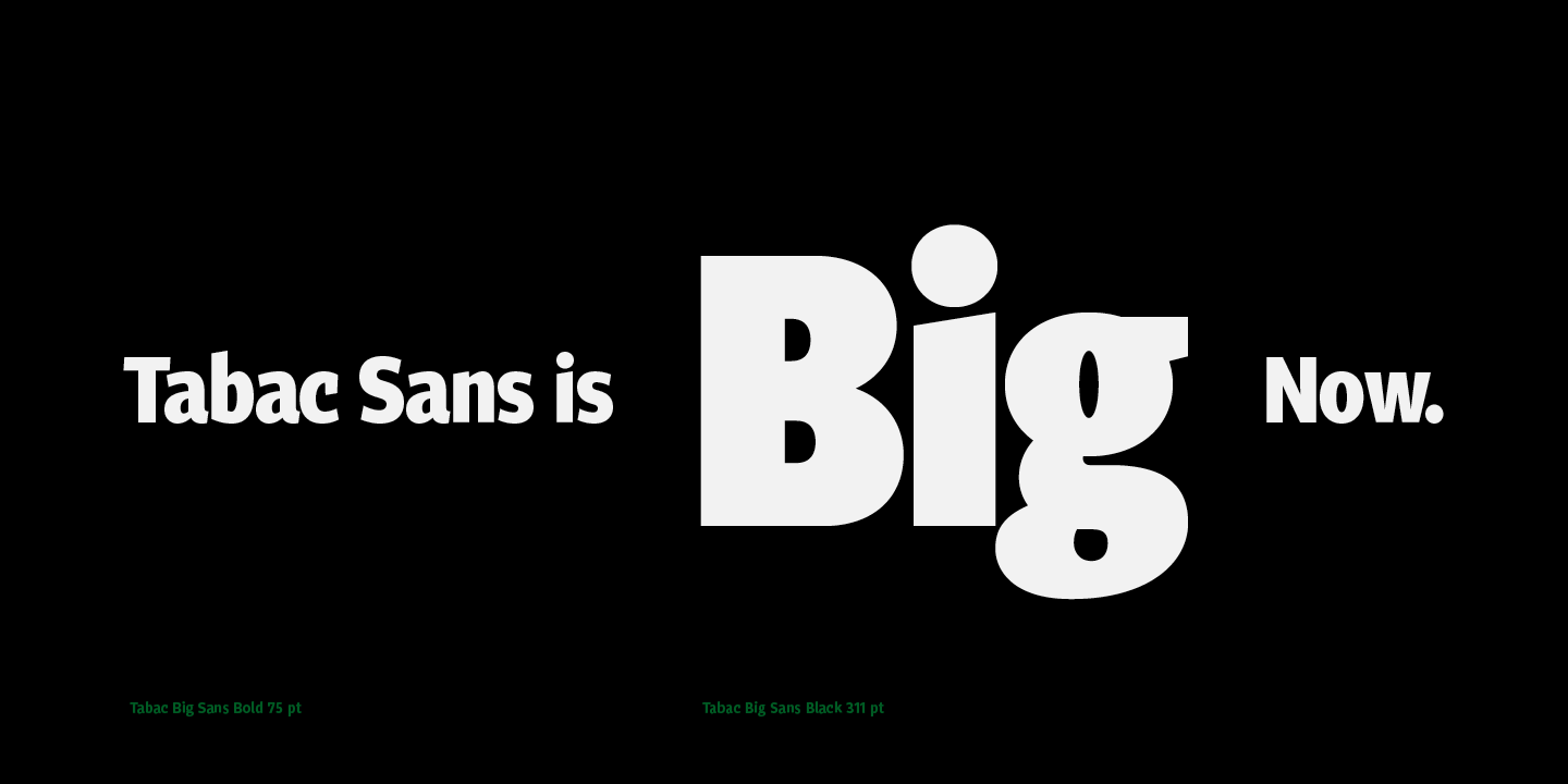 폰트 Tabac Big Sans
