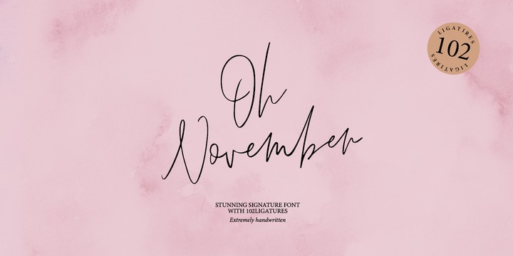폰트 Oh November