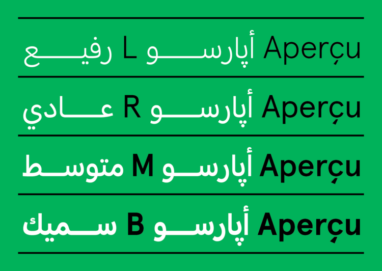 폰트 Apercu Arabic Pro