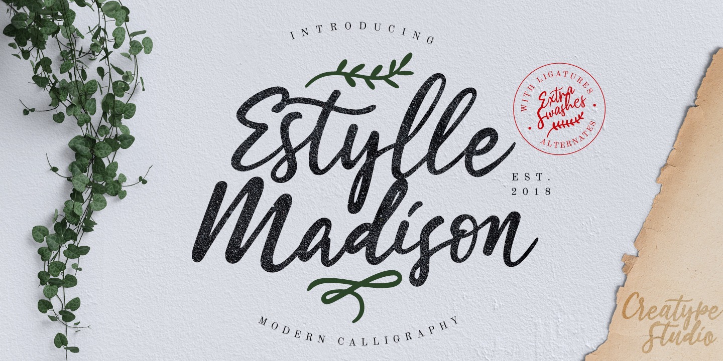 폰트 Estylle Madison