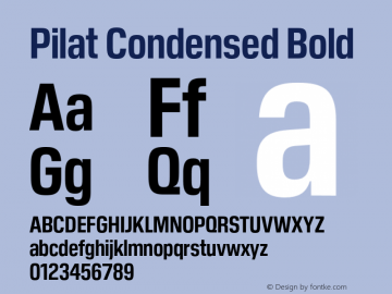 폰트 Pilat Condensed