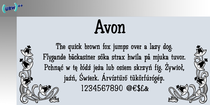 폰트 AVON