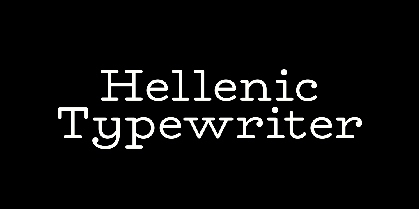 폰트 Hellenic Typewriter