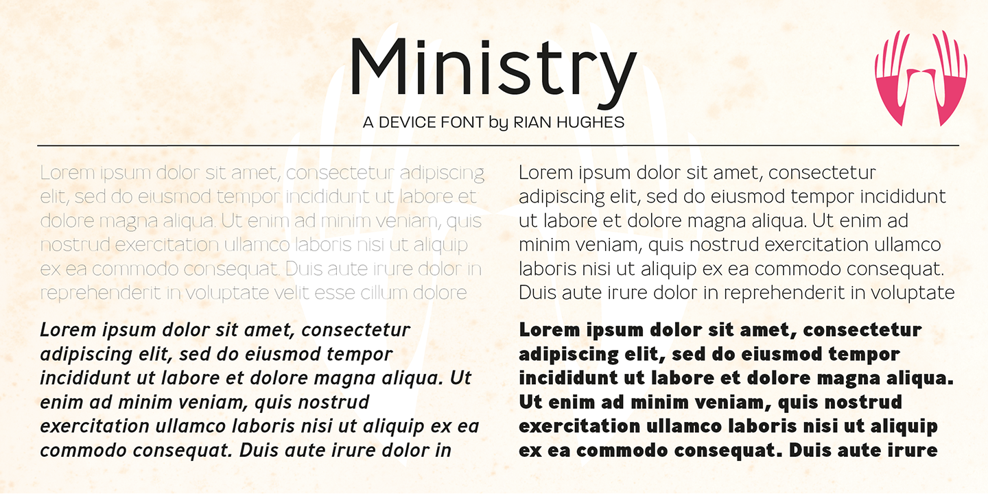폰트 Ministry
