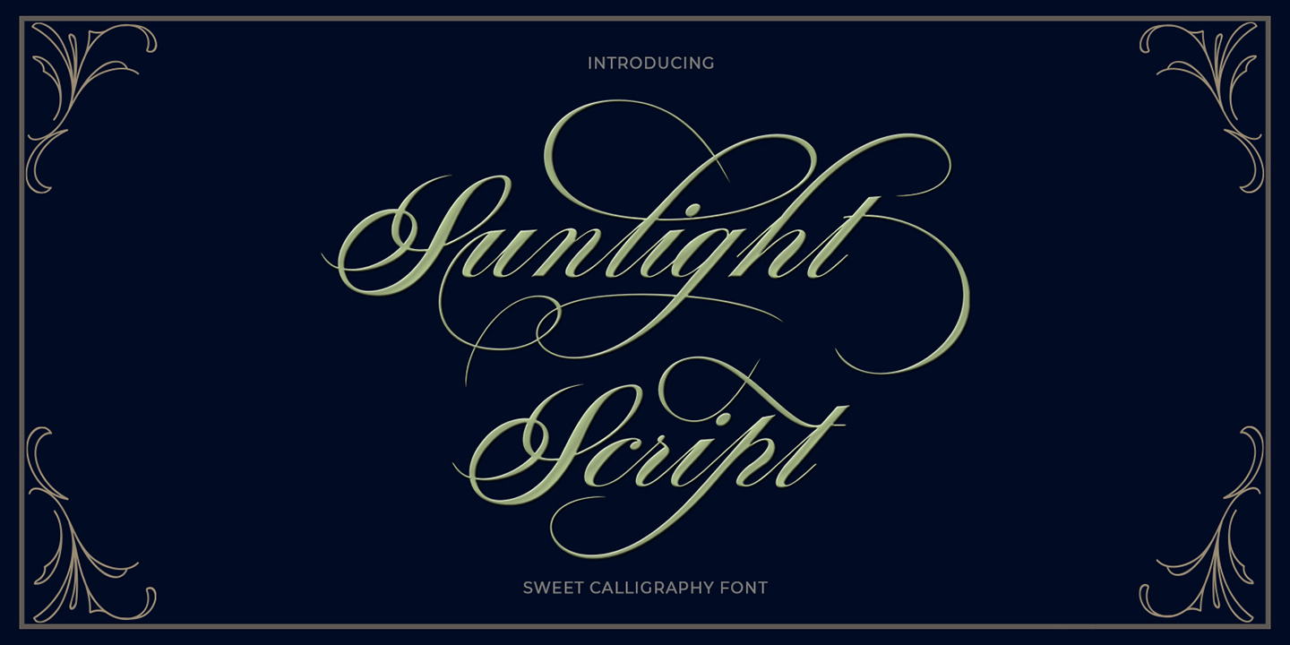 폰트 Sunlight Script