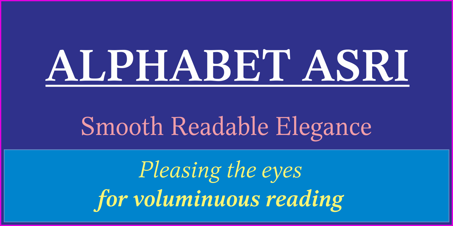 폰트 Alphabet Asri