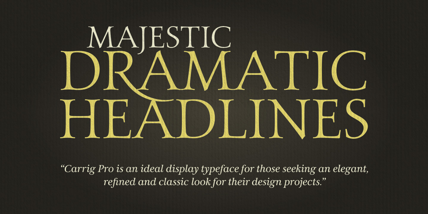 폰트 Carrig Pro