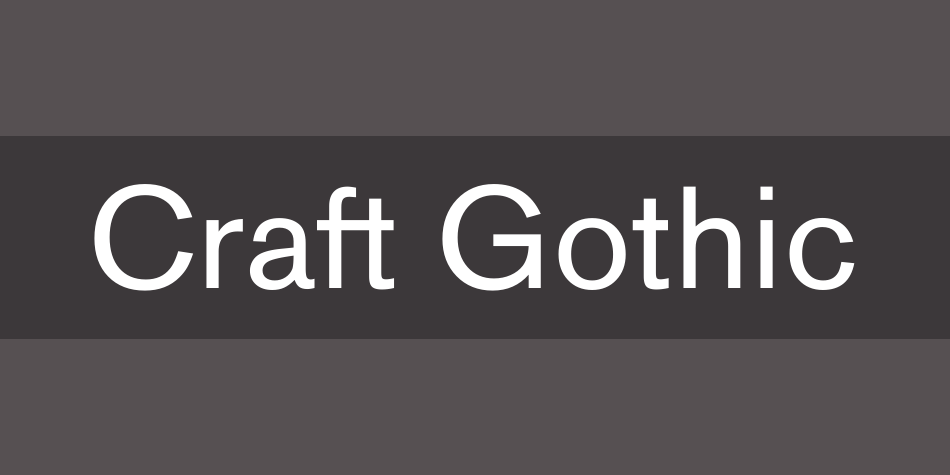 폰트 Craft Gothic