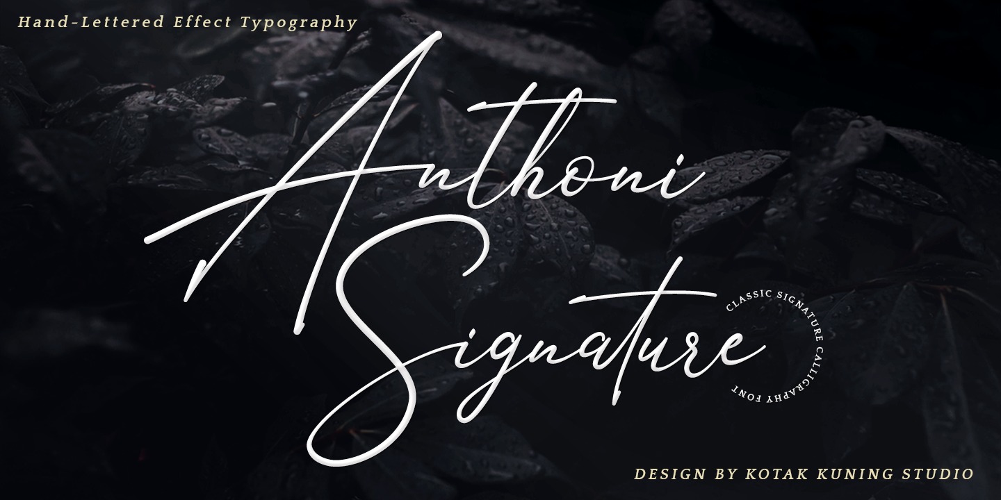 폰트 Anthoni Signature