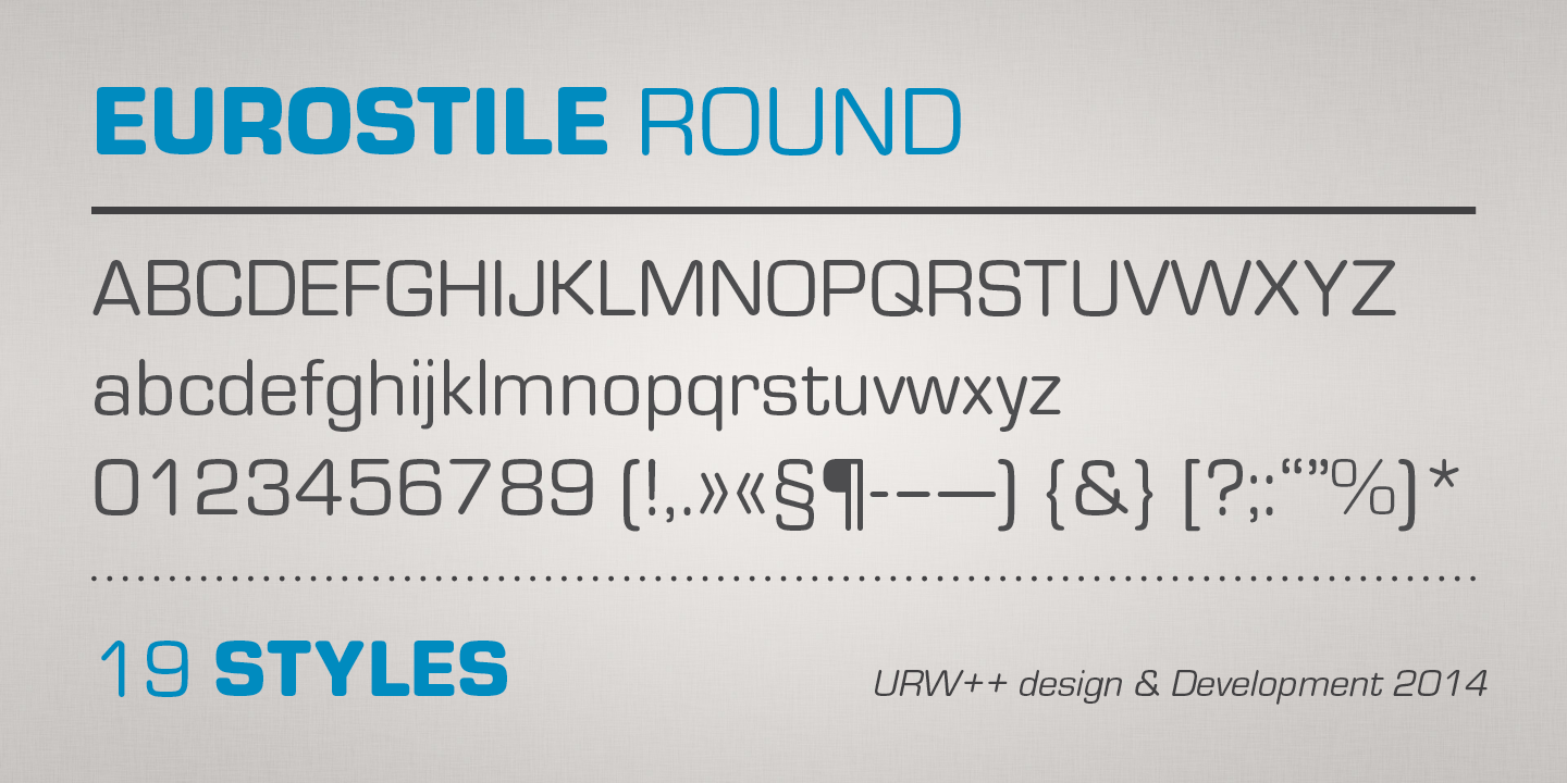 폰트 Eurostile Round