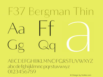 폰트 F37 Bergman