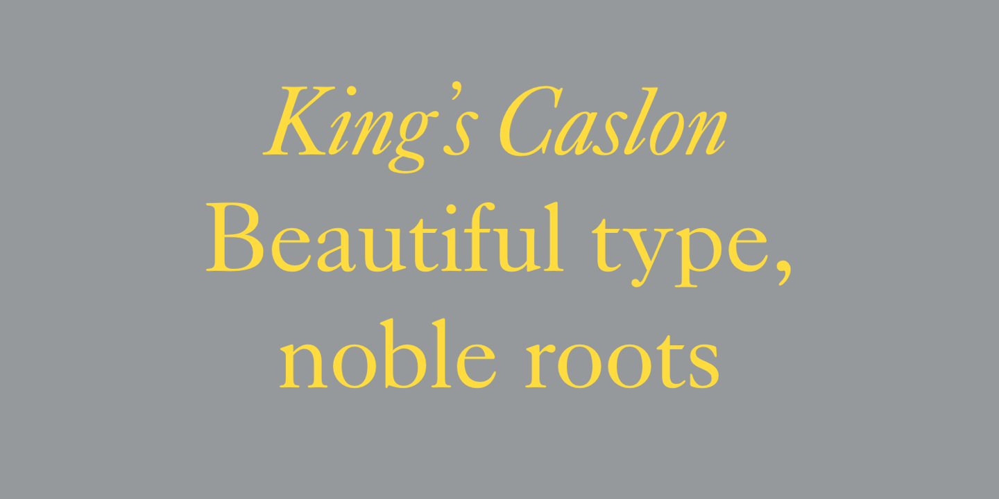 폰트 Kings Caslon