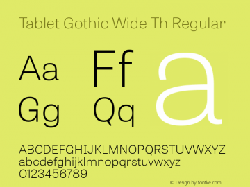 폰트 Tablet Gothic Wide