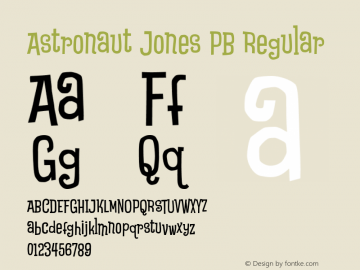 폰트 Astronaut Jones PB