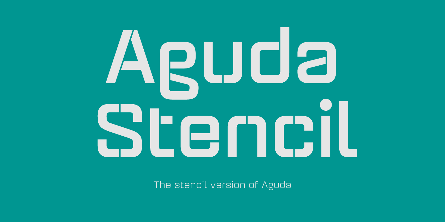 폰트 Aguda Stencil