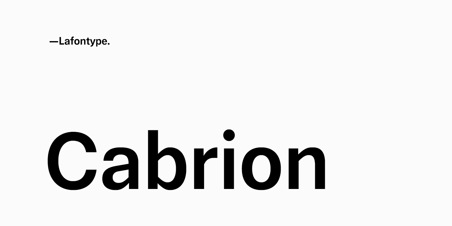 폰트 Cabrion