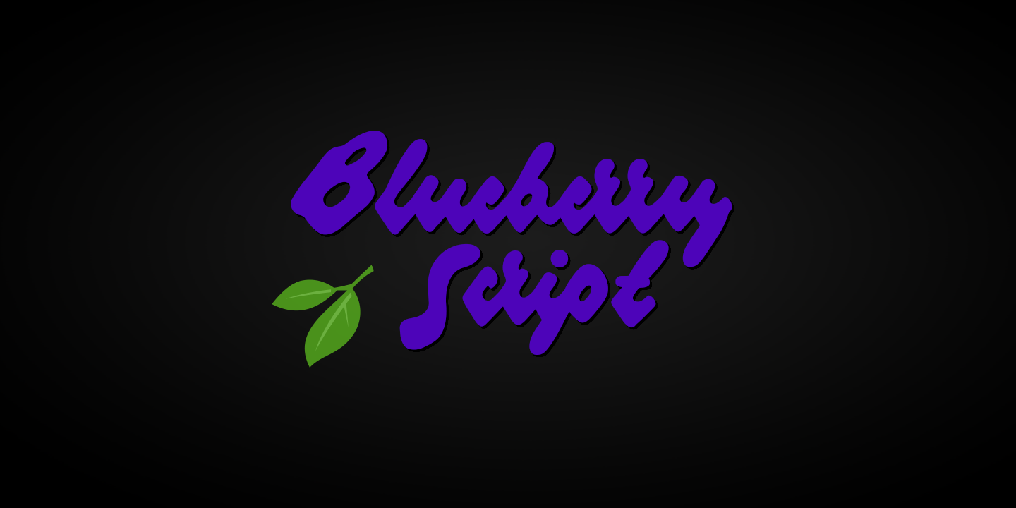 폰트 Blueberry Script