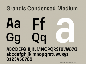 폰트 Grandis Condensed