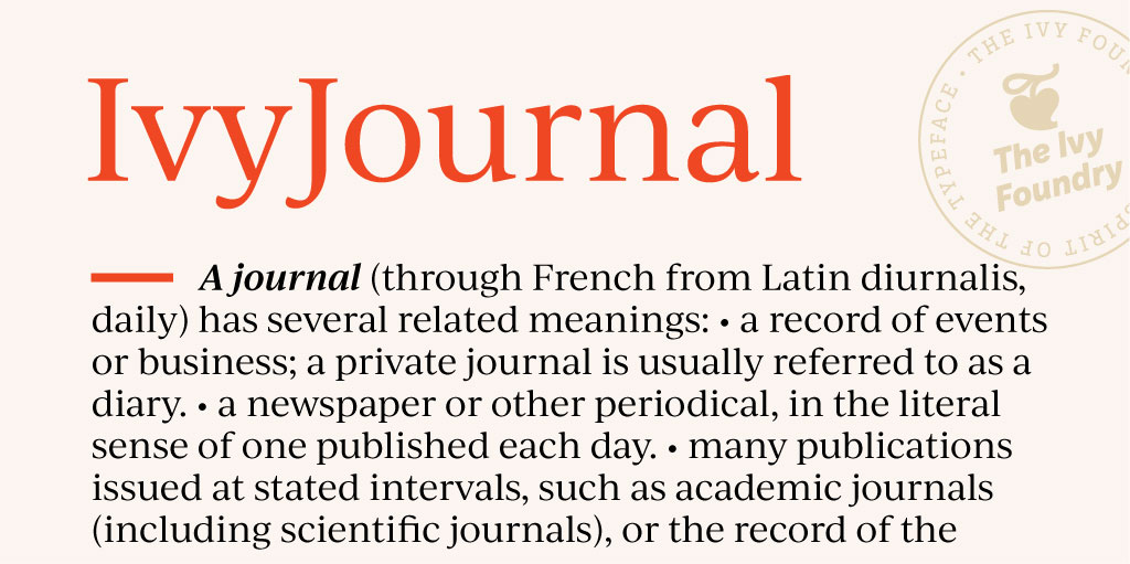 폰트 Ivy Journal