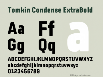 폰트 Tomkin Condense