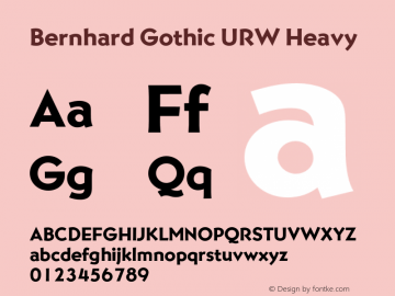 폰트 URW Bernhard Gothic
