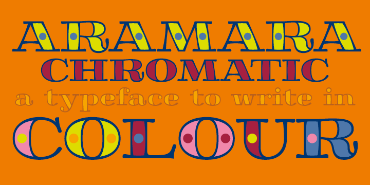 폰트 Aramara Chromatic