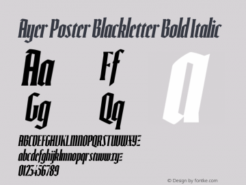폰트 Ayer Poster Blackletter