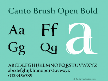 폰트 Canto Brush Open
