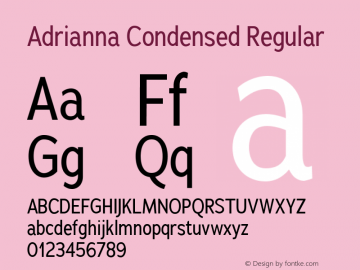폰트 Adrianna Condensed