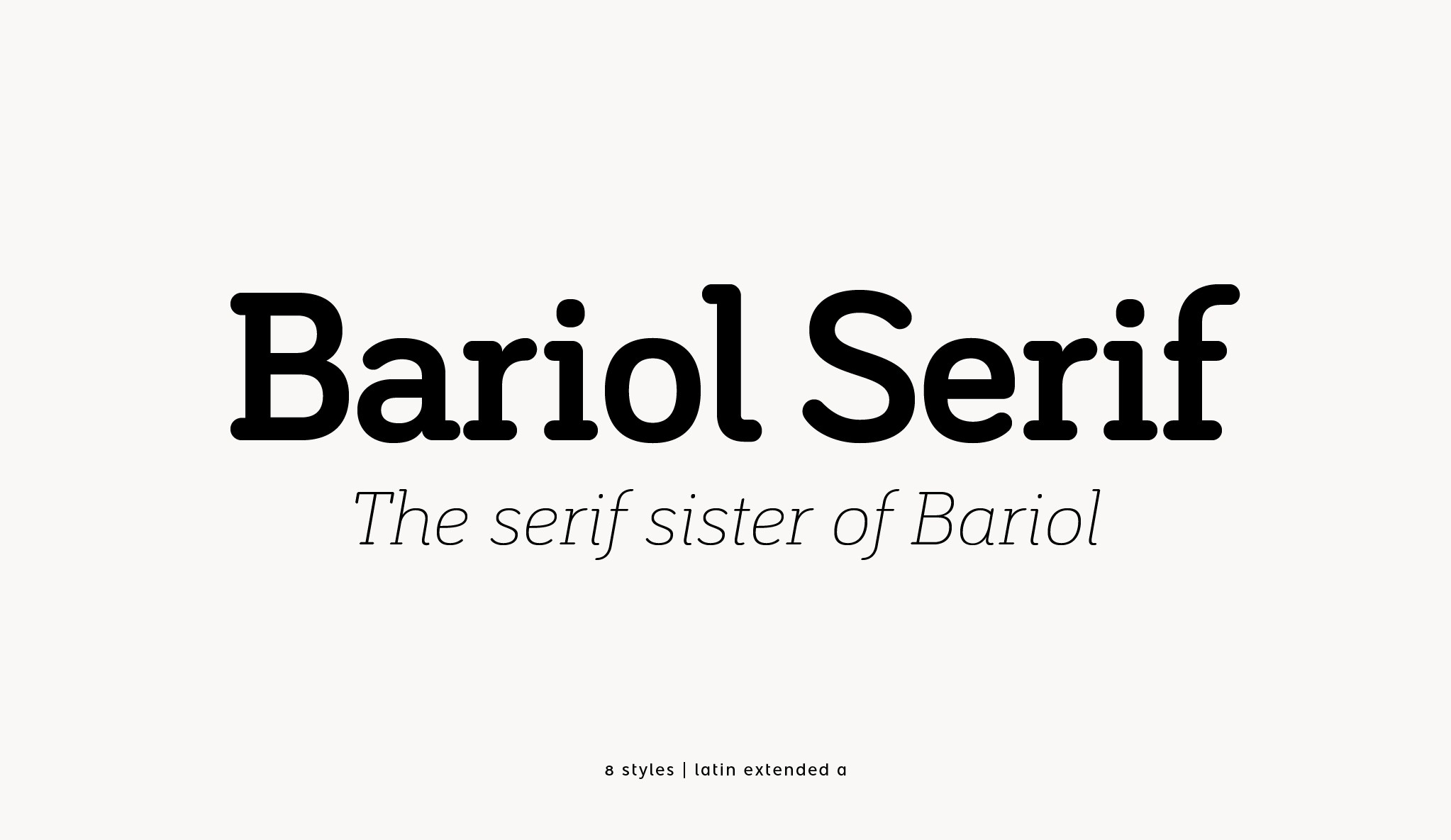 폰트 Bariol Serif