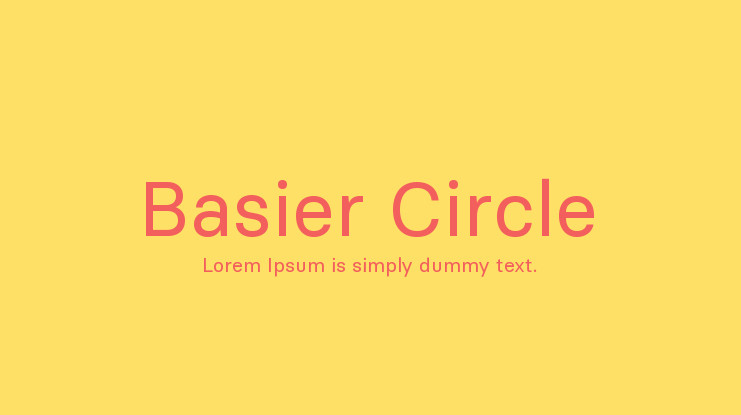 폰트 Basier Circle