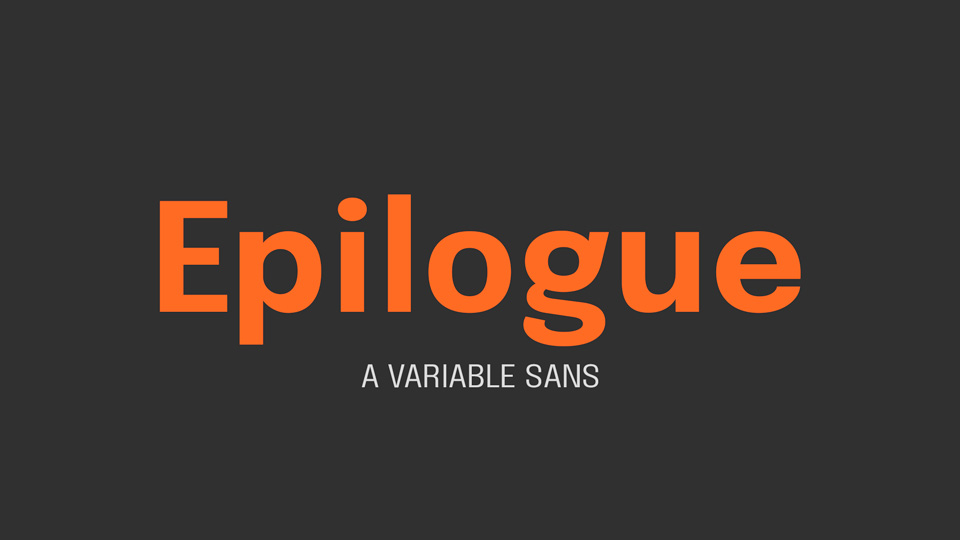 폰트 Epilogue