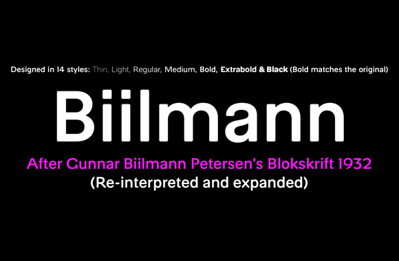 폰트 Biilmann