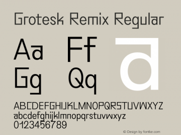 폰트 Grotesk Remix