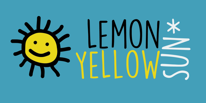 폰트 Lemon Yellow Sun