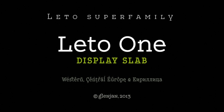폰트 Leto One