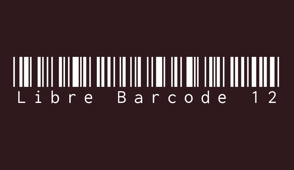 폰트 Libre Barcode EAN13 Text