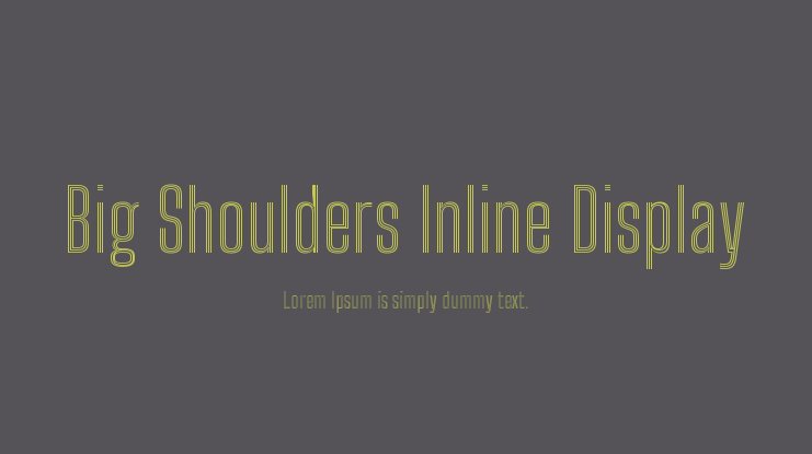 폰트 Big Shoulders Inline Display