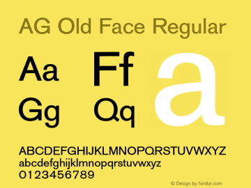 폰트 AG Old Face