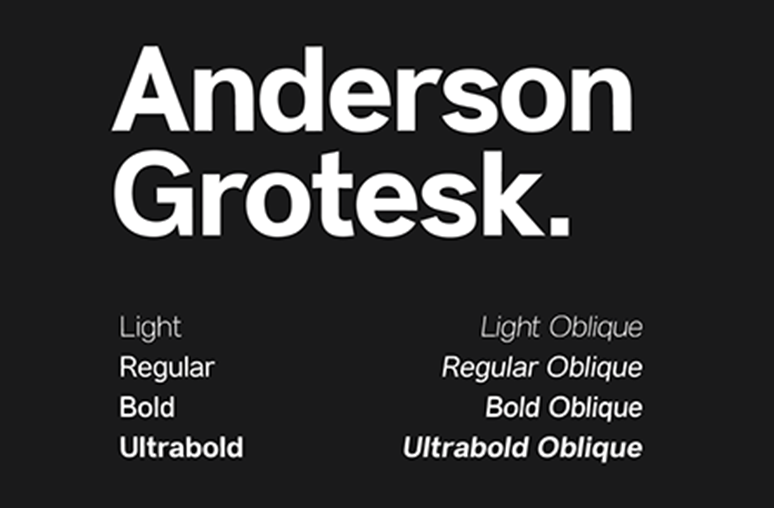 폰트 Anderson Grotesk