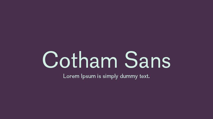 폰트 Cotham Sans