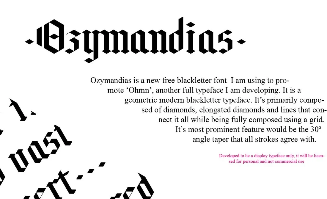 폰트 Ozymandias