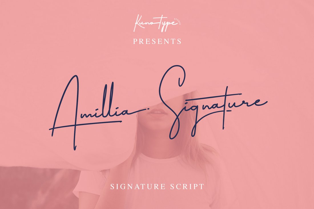 폰트 Amillia Signature