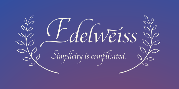 폰트 Edelweis