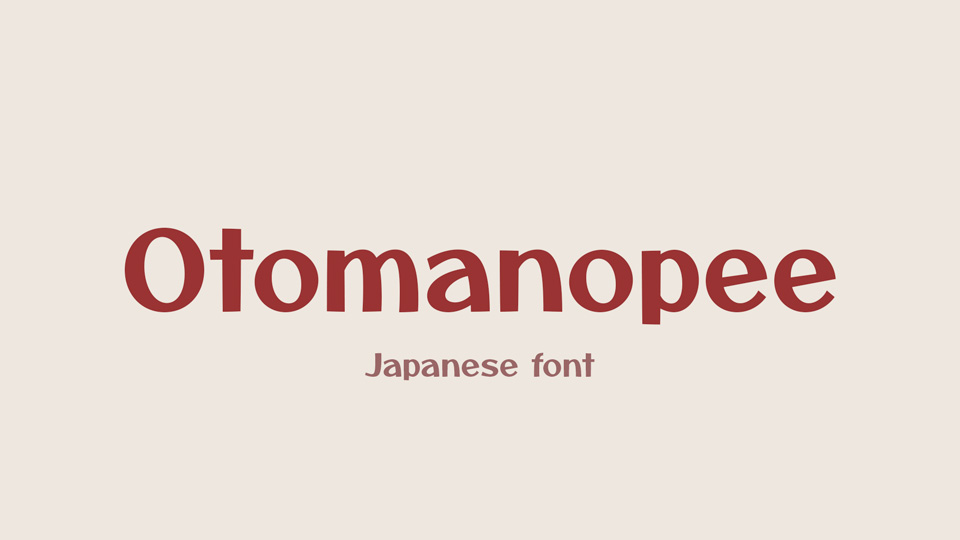 폰트 Otomanopee One