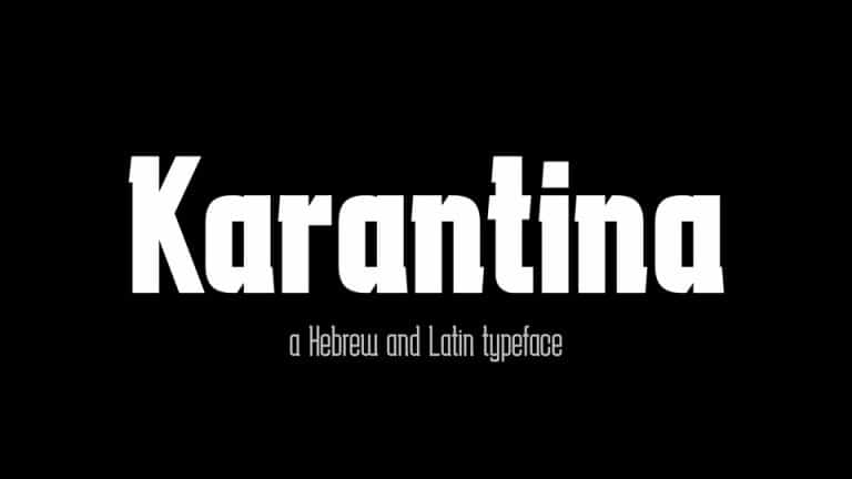 폰트 Karantina