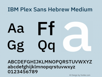 폰트 IBM Plex Sans Hebrew