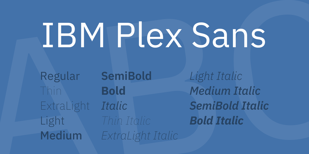 폰트 IBM Plex Sans KR