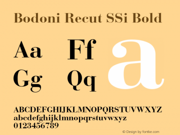 폰트 Bodoni SSi